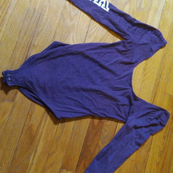 PINK Victoria's Secret Tops - PINK burgandy bodysuit